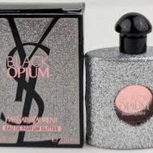 YSL Black Opium Glitter Eau De Parfum, 7.5ml (0.25 Oz) Women's Perfume -2 bottle